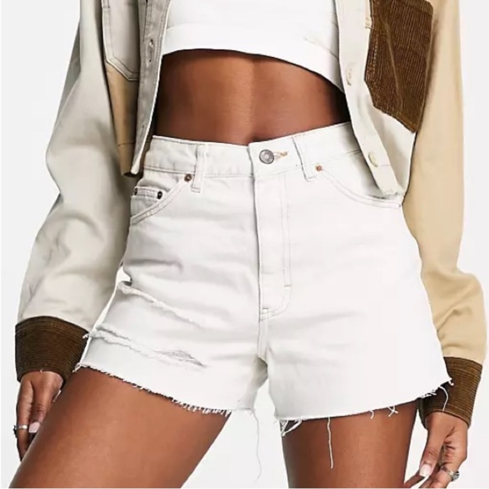 Topshop Moto Mom White Shorts Size 6